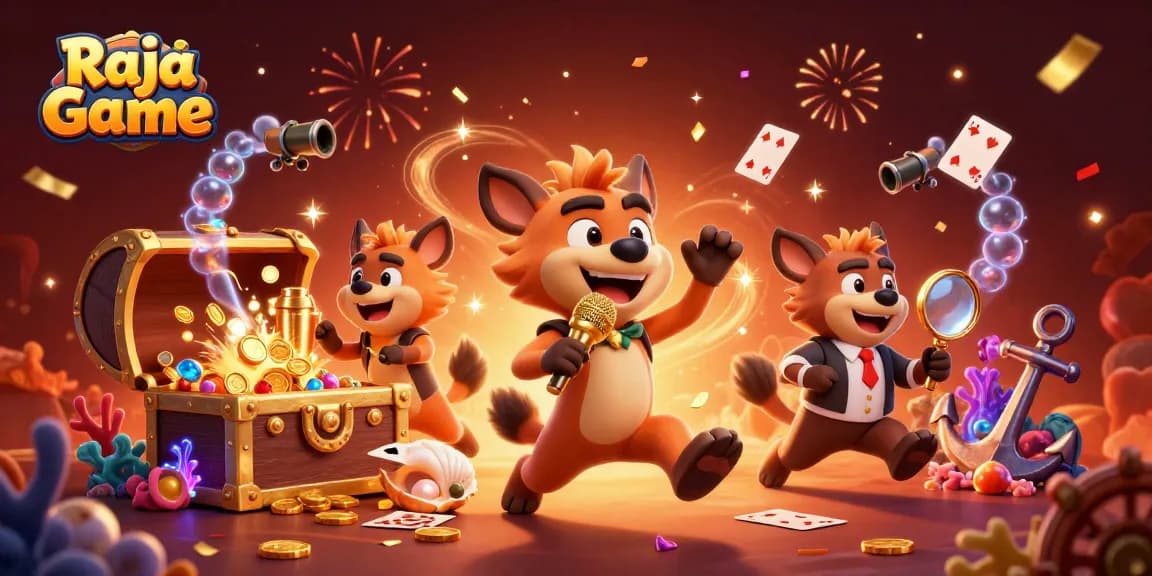 Engage in thrilling gameplay at Raja Game while enjoying vibrant casino adventures with hyena characters.
