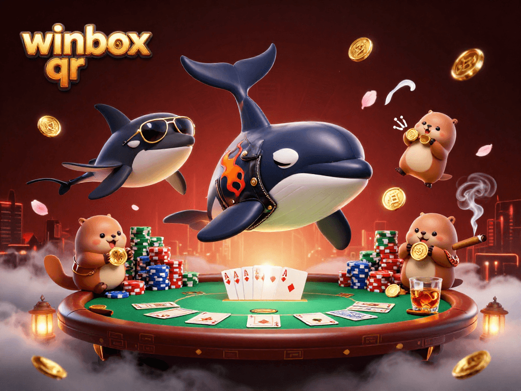 Engage with the thrilling winbox qr scene featuring playful characters and vibrant casino elements.