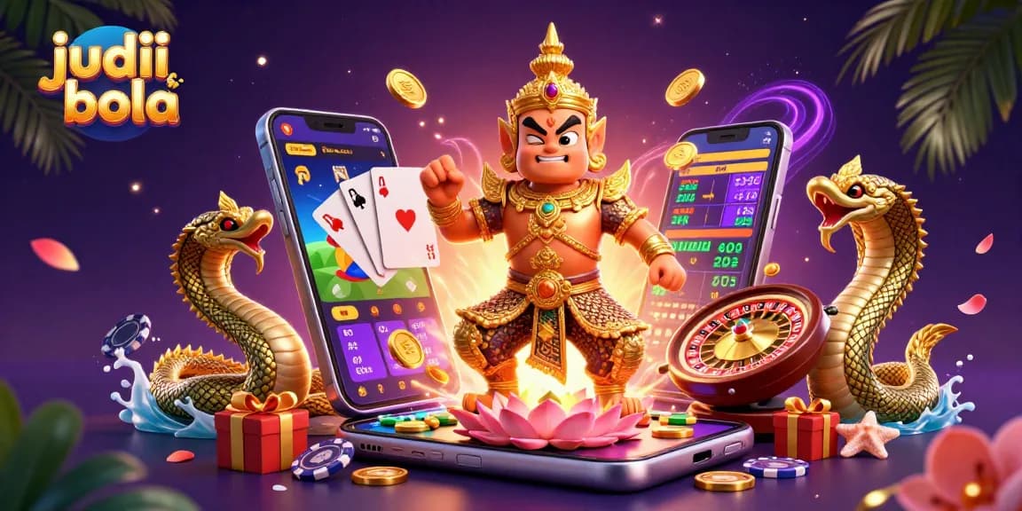 Engage in judi bola with vibrant betting scenes featuring a guardian and interactive elements.