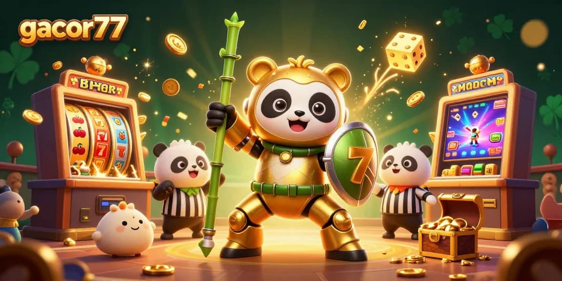 Gacor77 jaminkan pengalaman bermain slot yang mengasyikkan dengan jackpot koin berkilauan dan robot unik dalam arena