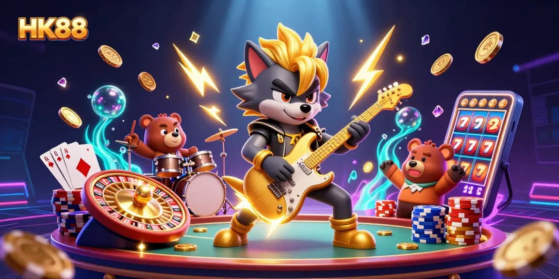 Experience thrilling gameplay at HK88 with vibrant casino elements and characters in action.