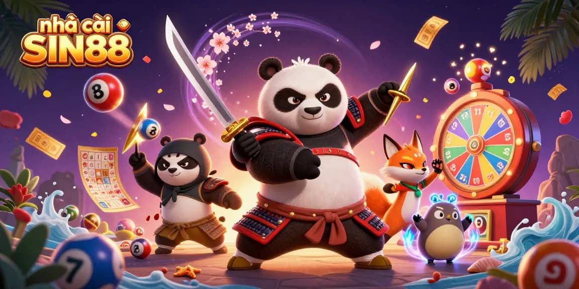Engage with nhà cái SIN88 and enjoy thrilling casino gaming experiences in a vibrant illustration.