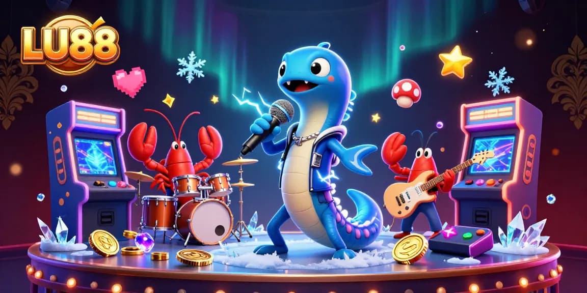 LU88 illuminates an exciting underwater casino scene with vibrant gaming elements.