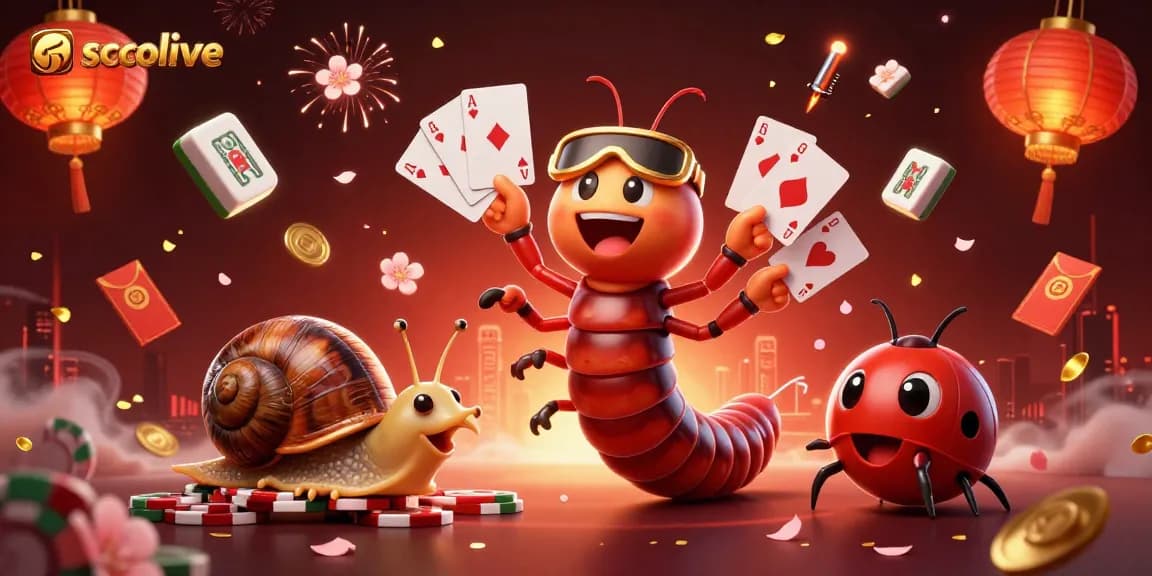 Experience the excitement of socolive with animated casino characters and vibrant game elements in this dynamic scene.