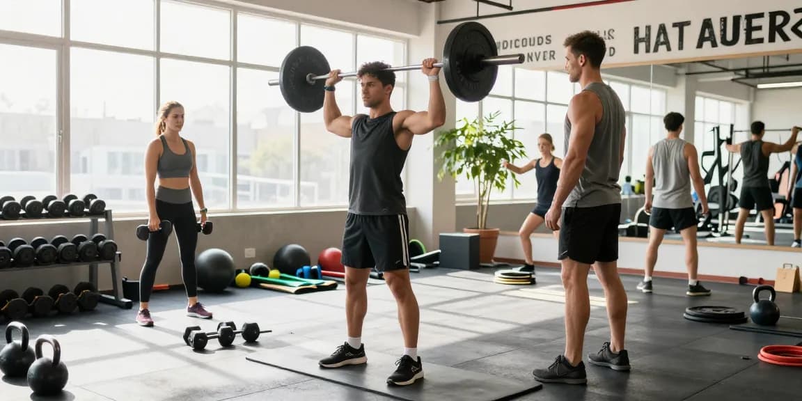 Dynamic fitness scene at Astera Steroid Shop gym showcasing weight training and community support.