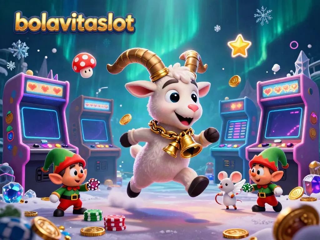 Experience bolavitaslot's thrilling atmosphere with 3D cartoon characters in a vibrant casino scene filled with games.