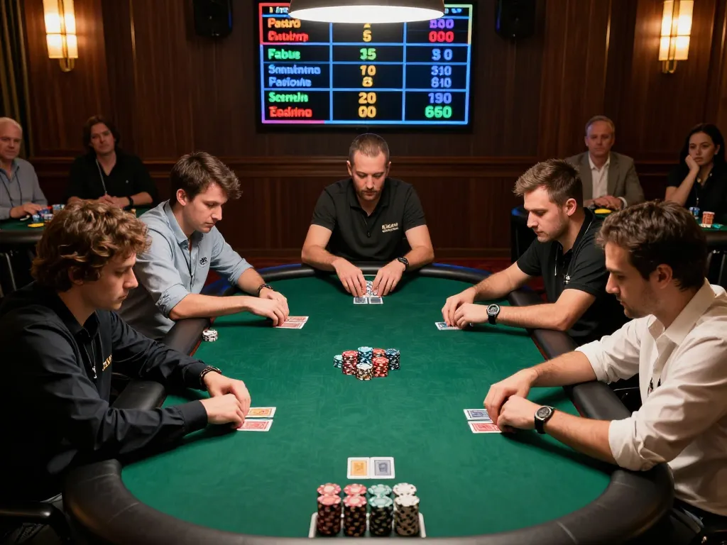 Keonhacai5 highlights a high-stakes poker game with focused players and dramatic lighting.