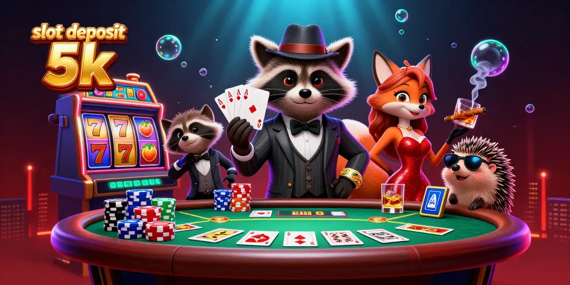 Engage in thrilling wins with slot deposit 5k featuring vibrant slot reels and charismatic characters.