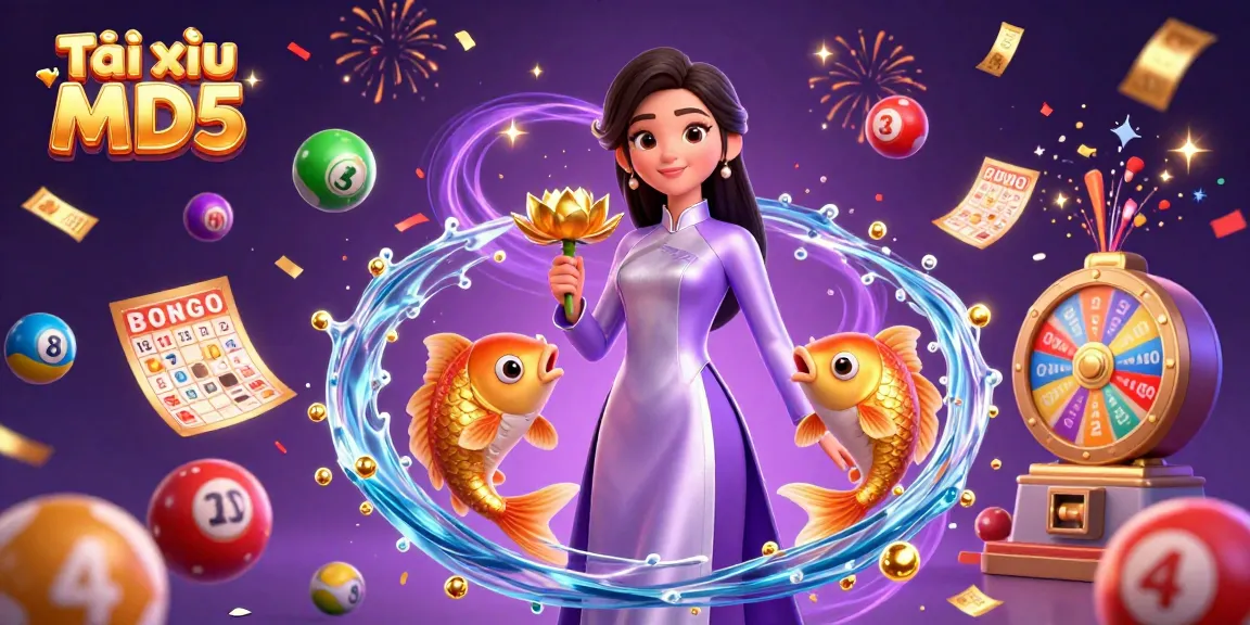 Engage in Tài xỉu MD5 with a vibrant 3D illustration showcasing the excitement of online gaming.