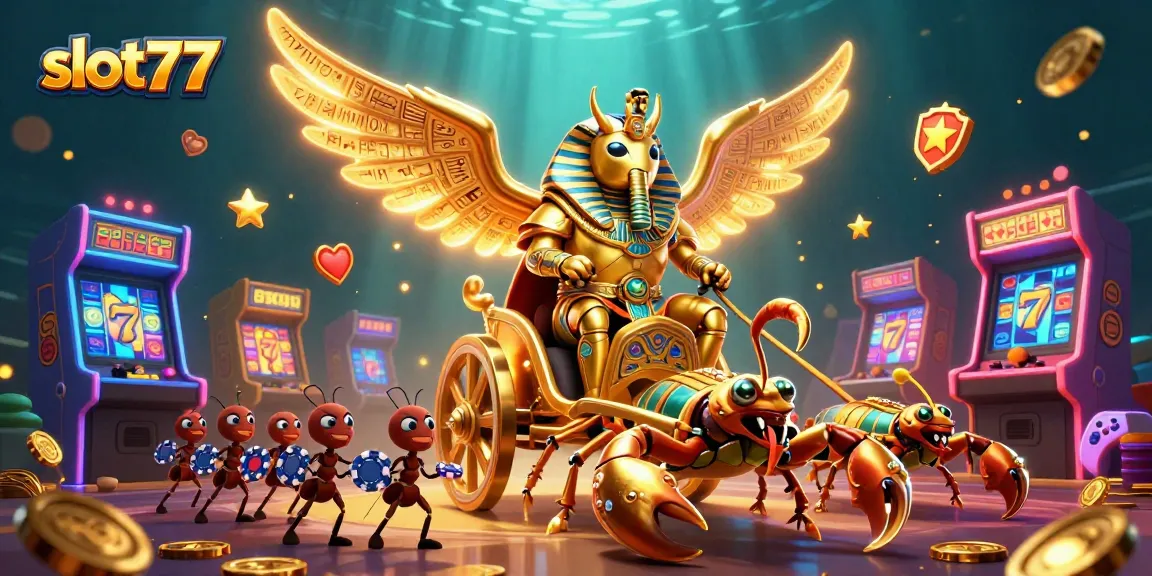 Experience thrilling wins with slot777, showcasing golden themes and vibrant casino elements.