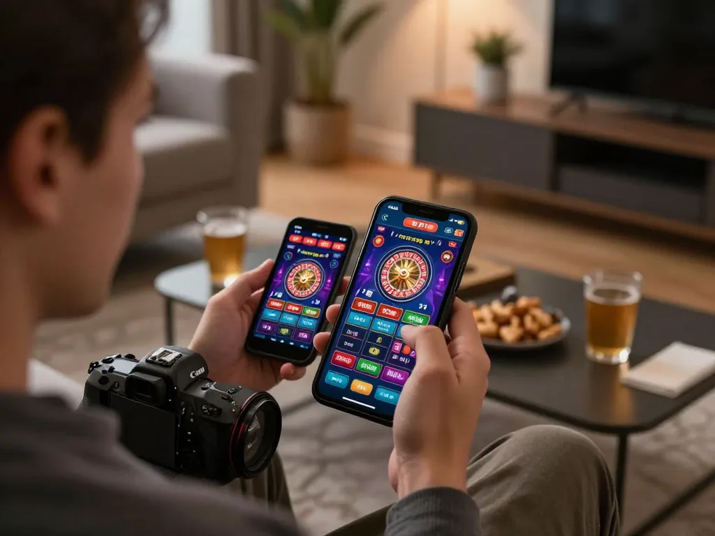 Playing on mobile casinos not on gamstop in a stylish living room