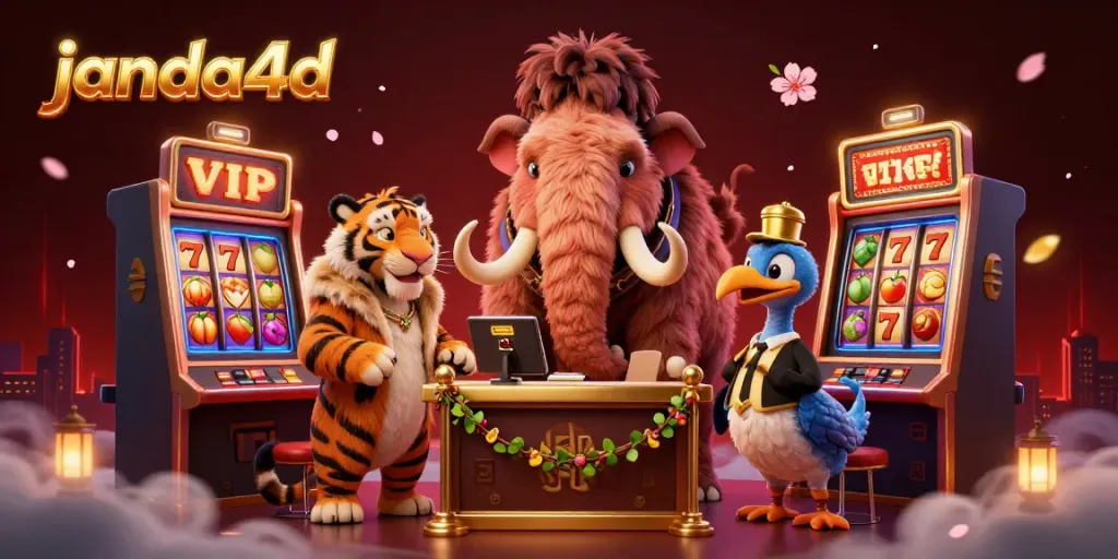 Menghadirkan janda4d, mammoth kasir memeriksa ID di kasino yang dikelilingi elemen permainan slot.