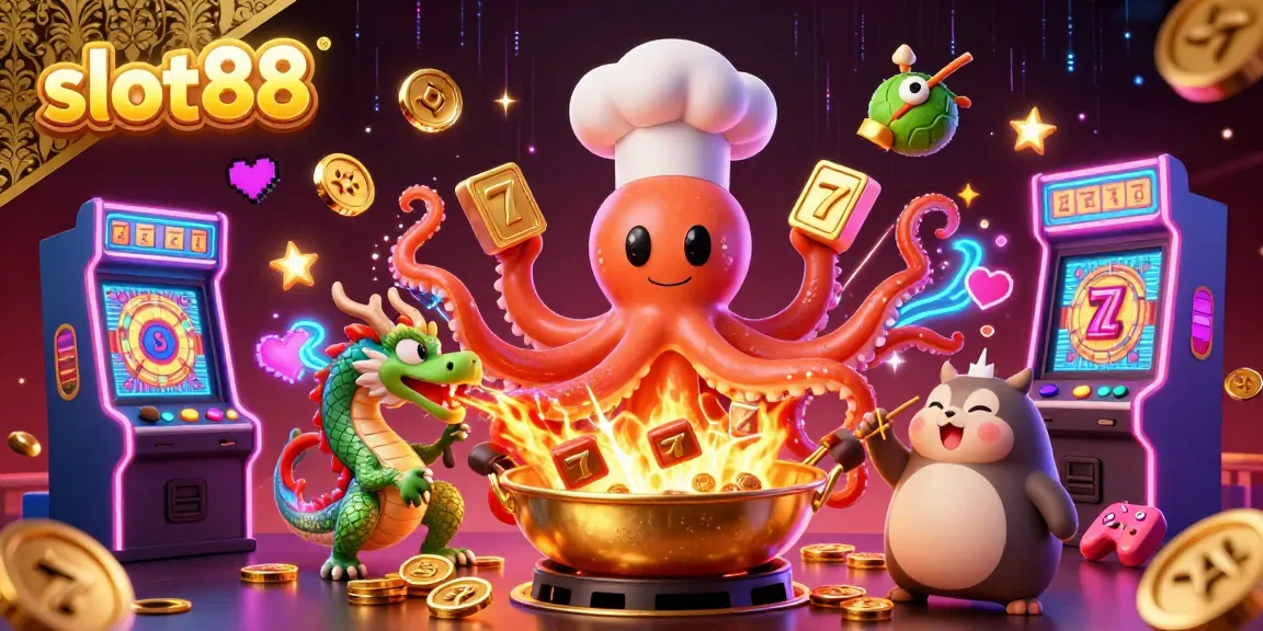 Slot88 menghadirkan ilustrasi raksasa bertema kasino dengan karakter menarik dan elemen perjudian yang kaya.