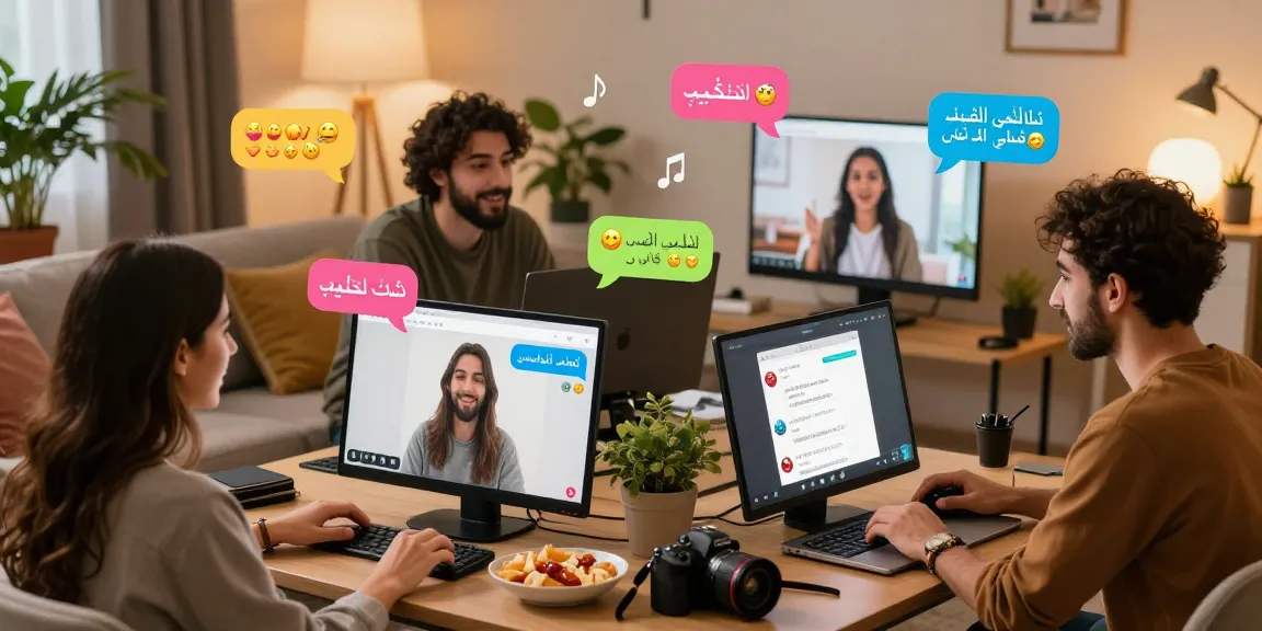 Engaging chat environment in شات الخليج showcasing diverse users in conversation.