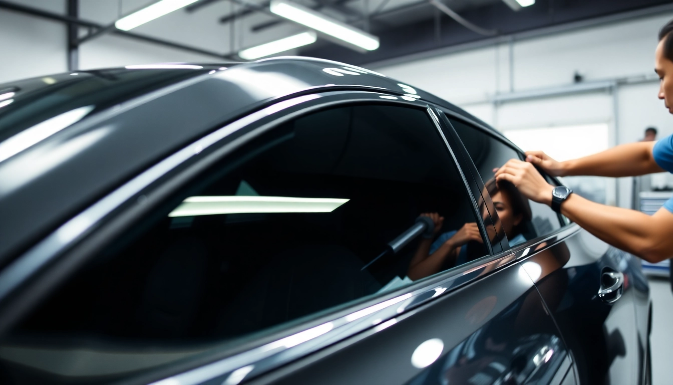 Enhance your vehicle's style and comfort with ceramic window tint application.