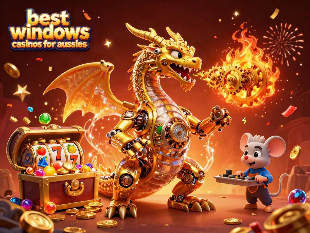 Play slots at the best windows casinos for aussies with a golden dragon's captivating magic.