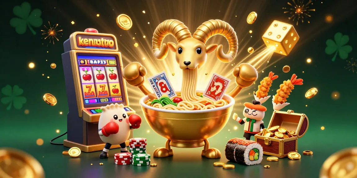 Engage with kenzototo in this vibrant scene showcasing cartoon-style casino fun with colorful gaming elements.