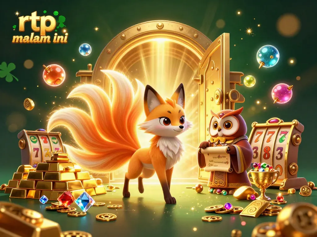 Experience vibrant gameplay with rtp malam ini in an enchanting casino scene filled with treasures.