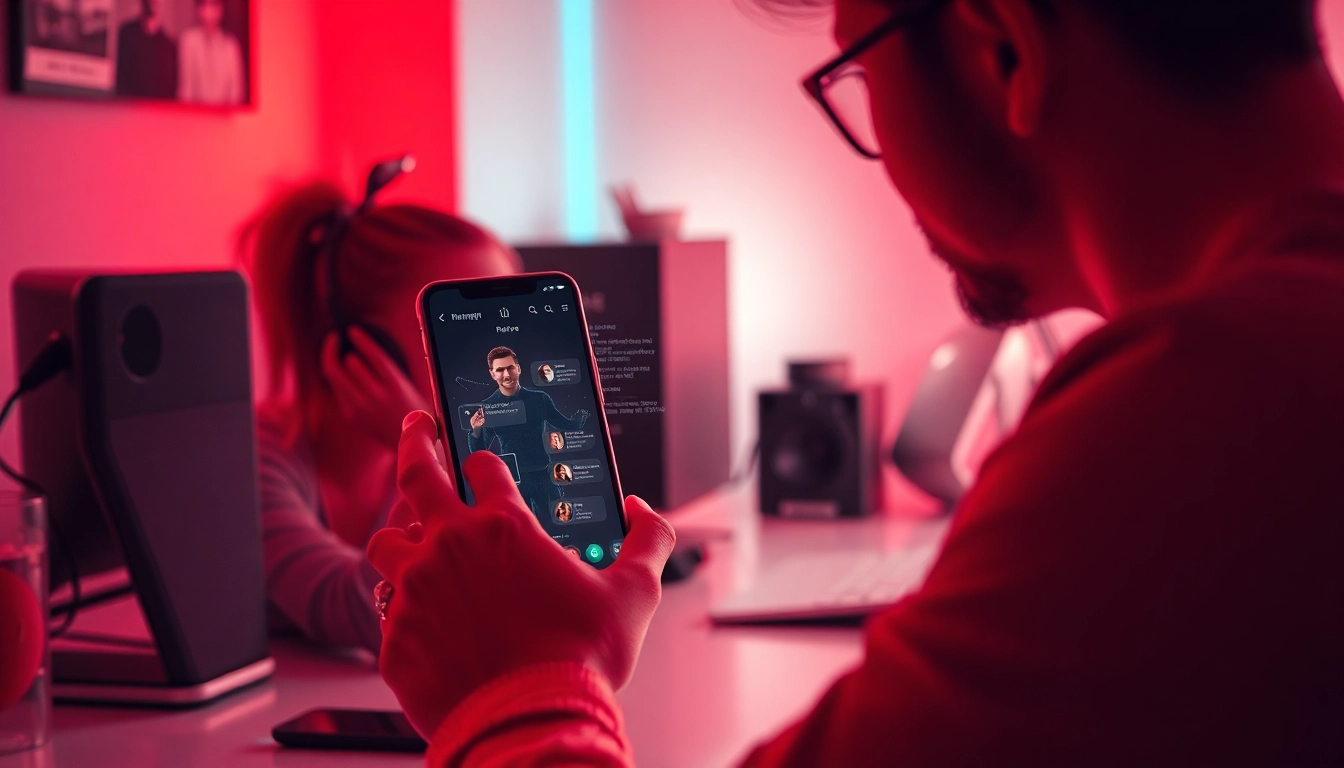 Engaging in sex AI chat with a lively chatbot on a sleek smartphone.