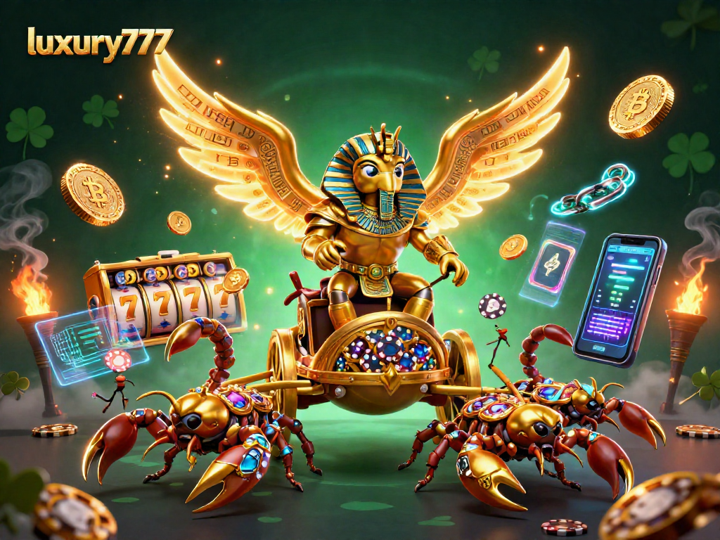 Menangkan jackpot di luxury777 dengan ilustrasi kasino penuh warna dan detail megah.