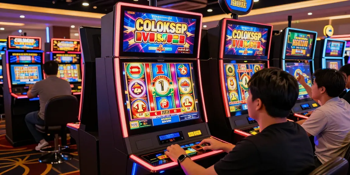 Pengalaman bermain slot online di coloksgp dengan pemain yang bersemangat dan tampilan mesin slot yang cerah.