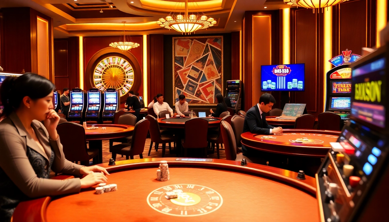 Experience the excitement of Trang chủ BL555 with vibrant casino tables and colorful slots.