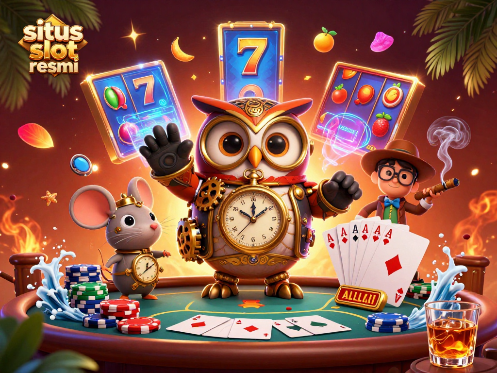 Play exciting slot games at situs slot resmi with vibrant slot reels and captivating characters.