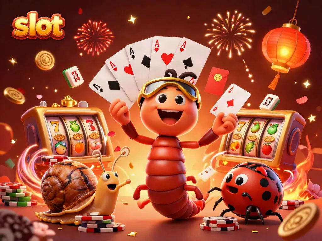 Experience slots in a vibrant 3D casino scene with animated characters celebrating big wins