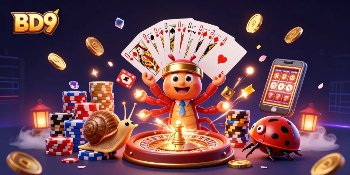 Experience dynamic gaming excitement at BD9 with captivating characters and vibrant casino elements.