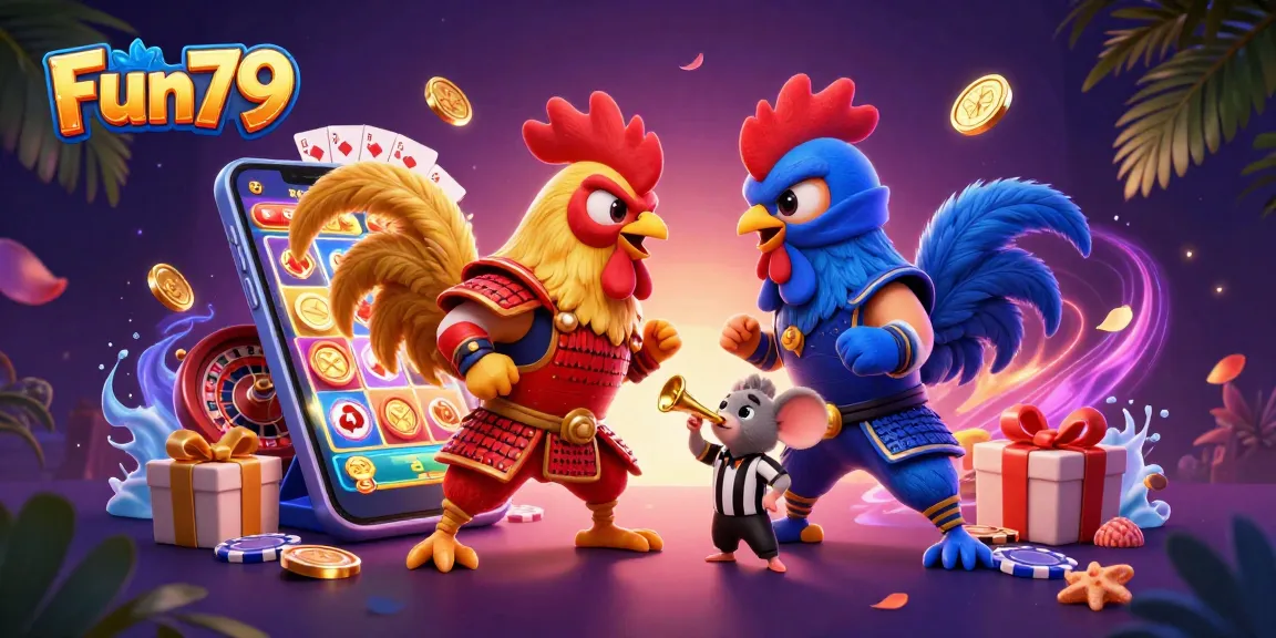 Experience thrilling rooster battles at Fun79, a vibrant online casino game with dynamic action.