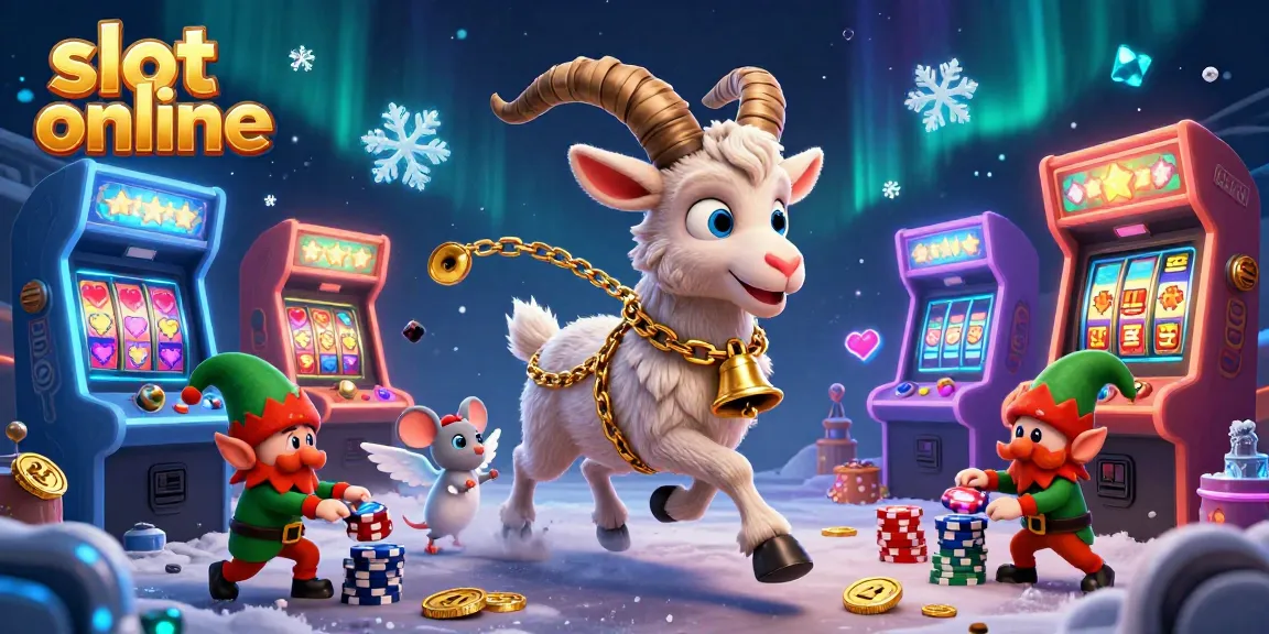 Engage in the thrilling world of slot online as Krampus and friends create a vibrant casino scene.