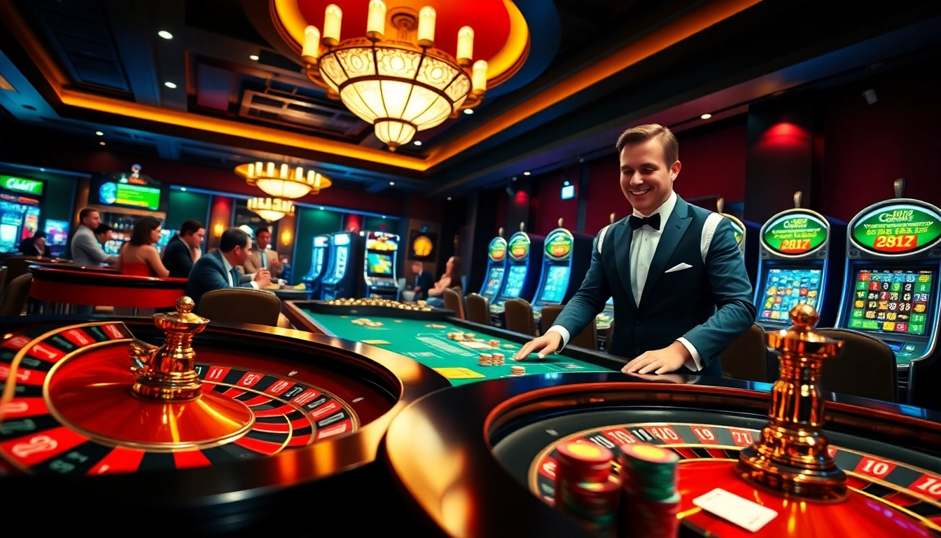 Experience the excitement of winning at the Hit club casino with vibrant slot machines and roulette.