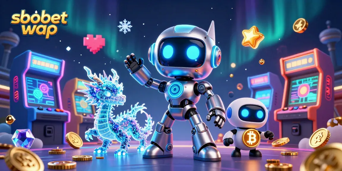 Engage in sbobet wap mobile betting with vibrant 3D characters and dynamic casino elements.