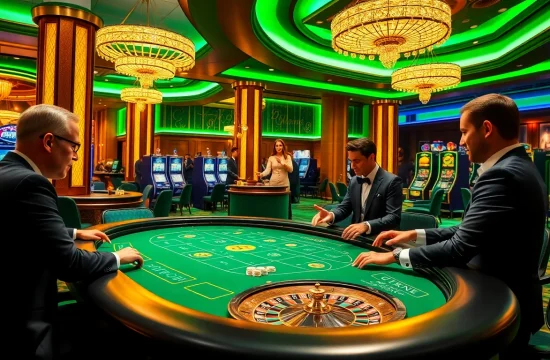 Enjoy the excitement of game go8 at a luxury casino table with stylish players.