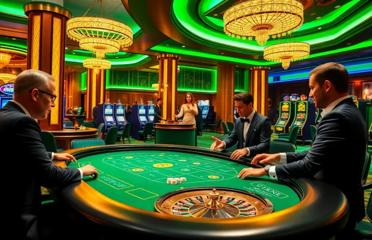 Enjoy the excitement of game go8 at a luxury casino table with stylish players.