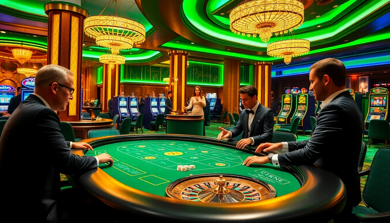 Enjoy the excitement of game go8 at a luxury casino table with stylish players.