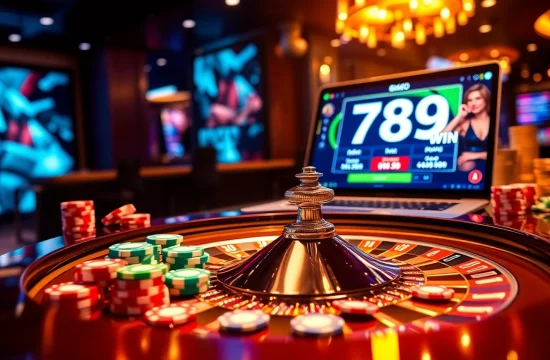 Experience the thrill of 789 win at a vibrant casino table with colorful chips and cards.