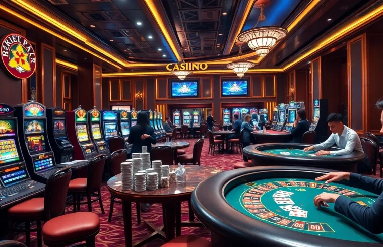 The excitement of winning at http://789winf.com/ showcased in a vibrant casino scene.