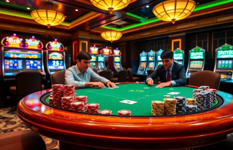 Intensify your strategy with game s8 amidst vibrant casino tables and thrilling poker action.