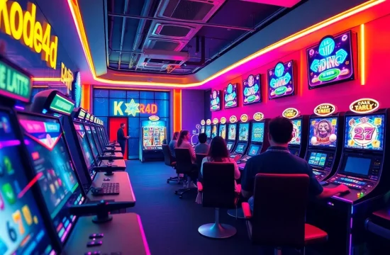 Explore Kode4D link in a vibrant online gaming scene featuring engaging slot games and enthusiastic players.