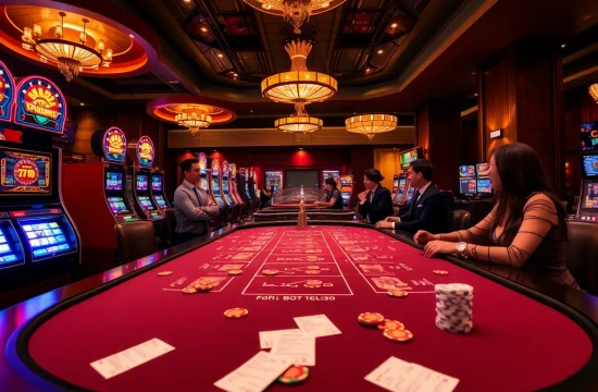 Players enjoying a vibrant poker game at Man88's luxurious casino platform.