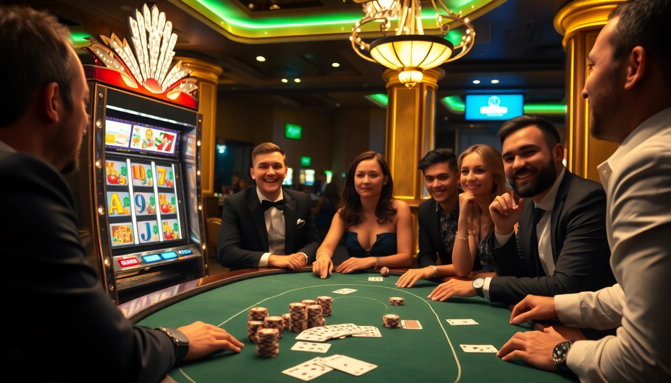 Experience lively gambling excitement at 88xx com with players enjoying slots and poker.