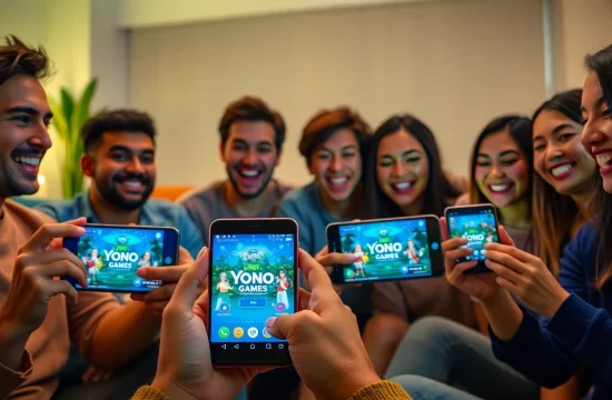 Engaging players enjoy Yono Games on mobile devices in a cozy setting.