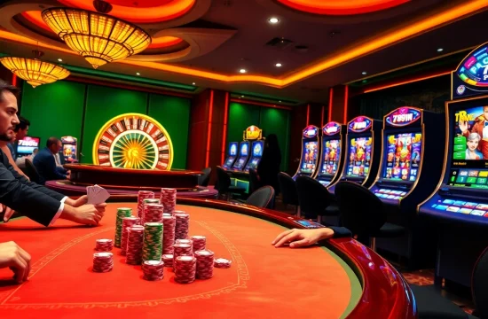 Experience the excitement of 789WIN with players at a luxurious casino poker table.
