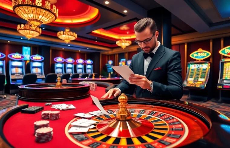 Experience the thrill of gambling at RR88 with a luxurious casino setting full of excitement.