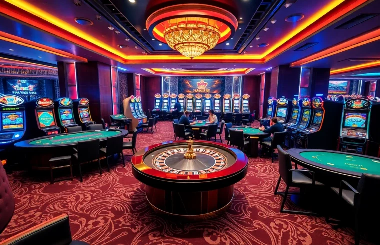 Experience the excitement of Man88 with vibrant casino games and luxurious gaming setups.