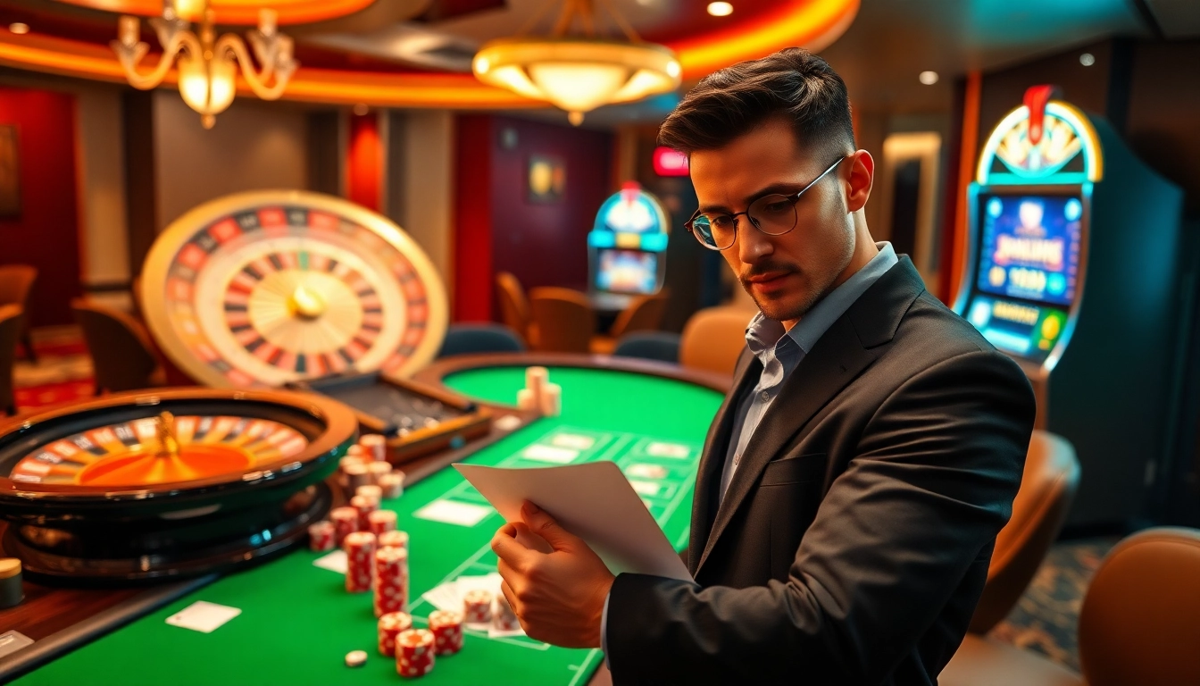 Experience thrilling casino action at Boosterjp with colorful gaming tables, chips, and cards.