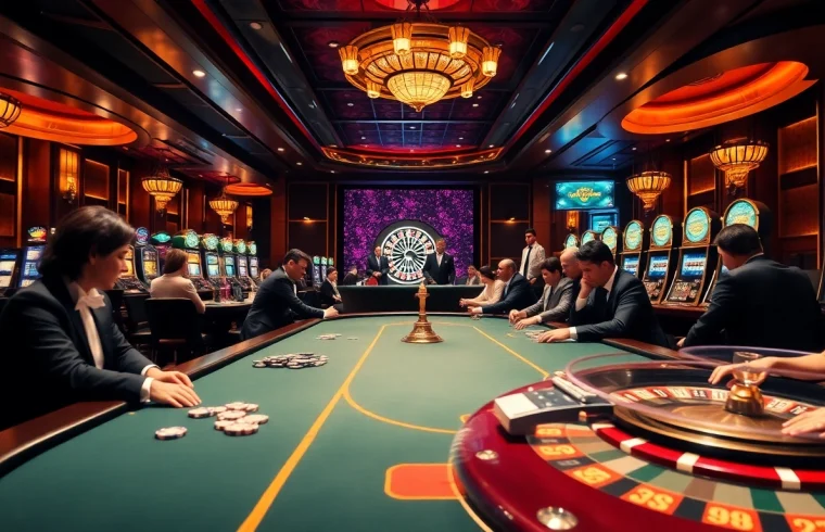 Indulge in the excitement of casino gaming at https://ecogreenbuilders.in/contact/ showcasing poker tables and roulette wheels.