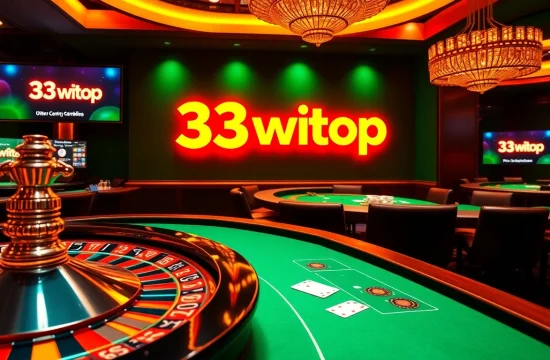 Experience casino thrills at https://33wintop.com/ with vibrant poker chips and roulette excitement.