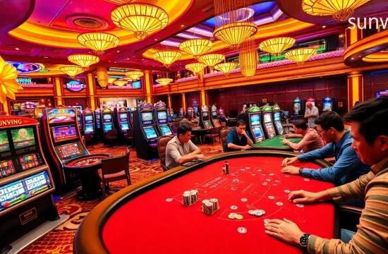 Engage in thrilling gameplay at sunwin's vibrant casino with captivating games and luxurious ambiance.